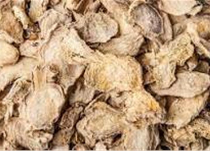 Dried split ginger prepared for export